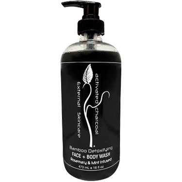 Activated Bamboo Charcoal Face + Body Wash, 16 oz, Bio Follicle