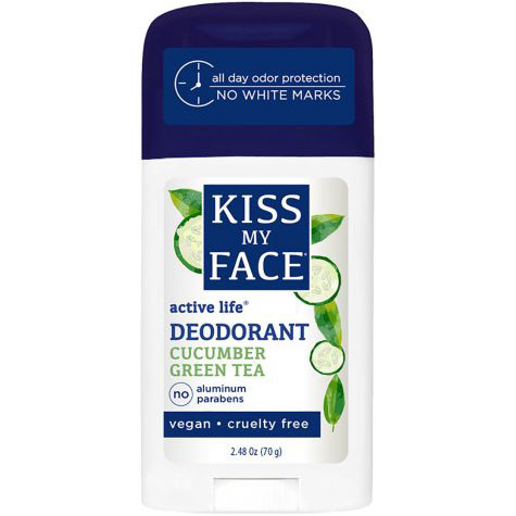 Active Life Stick Deodorant, Cucumber Green Tea, 2.48 oz, Kiss My Face