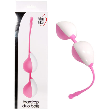 Adam & Eve Teardrop Duo Balls, Pink, Evolved Novelties