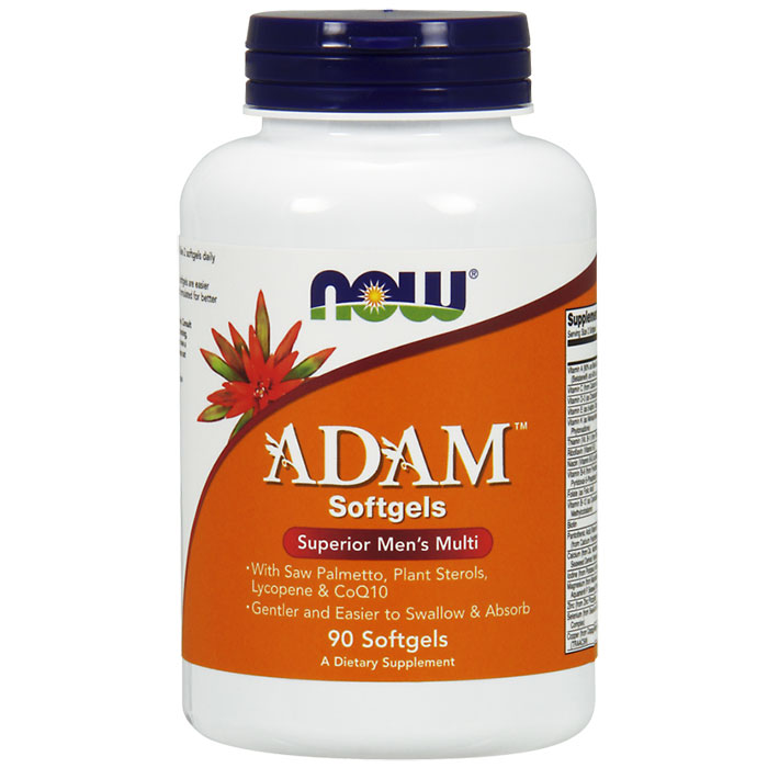 ADAM Softgel, Superior Mens Multiple Vitamin, 90 Softgels, NOW Foods