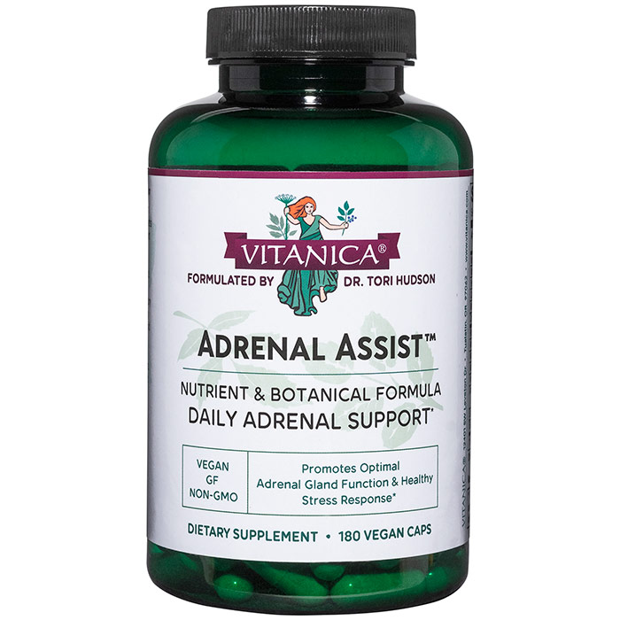 Adrenal Assist, Value Size, 180 Vegetarian Capsules, Vitanica