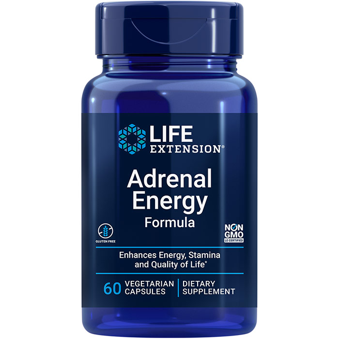 Adrenal Energy Formula, 60 Vegetarian Capsules, Life Extension