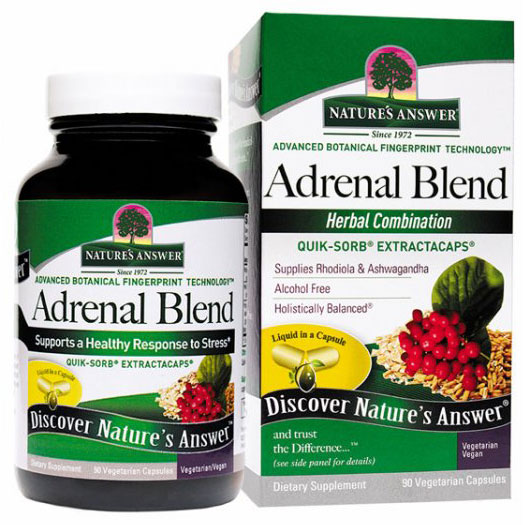 Adrenal Blend, 90 Veggie Capsules, Natures Answer