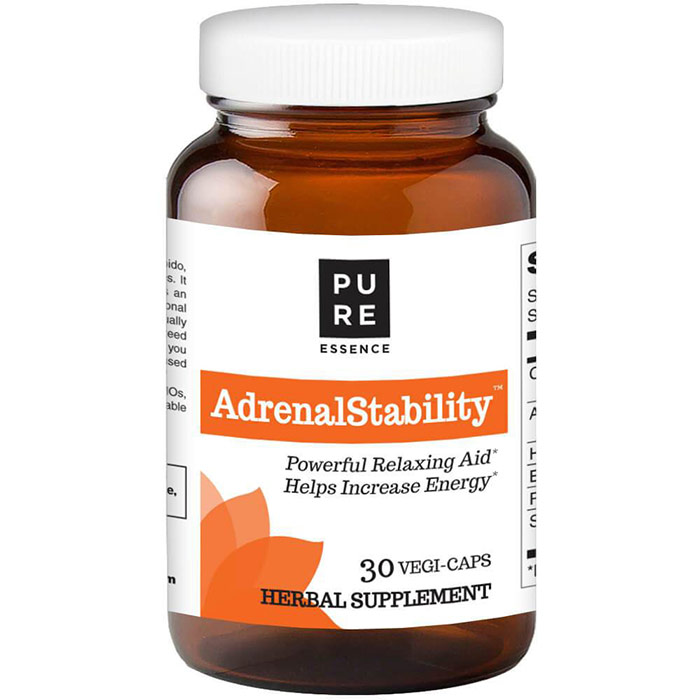 AdrenalStability, Powerful Adrenal Support, 30 Vegetarian Capsules, Pure Essence Labs