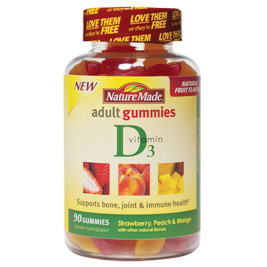 Nature Made Adult Gummies Vitamin D Chewable, Strawberry, 150 Gummies