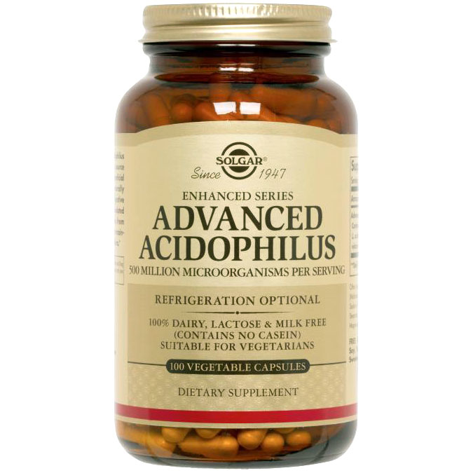 Advanced Acidophilus, 100 Vegetable Capsules, Solgar