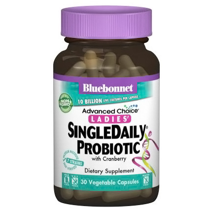 Advanced Choice Ladies SingleDaily Probiotic 10 Billion CFU, 30 Vegetable Capsules, Bluebonnet Nutrition