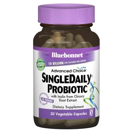 Advanced Choice SingleDaily Probiotic 10 Billion CFU, 30 Vegetable Capsules, Bluebonnet Nutrition