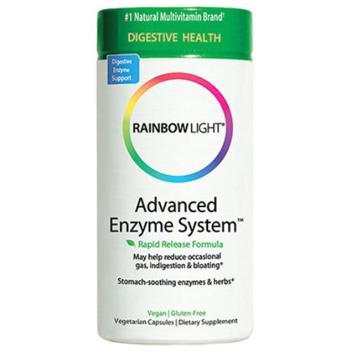 Advanced Enzyme System, Plant-Source with Soothing Herbs, 180 Vegetarian Caps, Rainbow Light