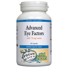 Advanced Eye Factors with Lutein, 60 Capsules, Natural Factors