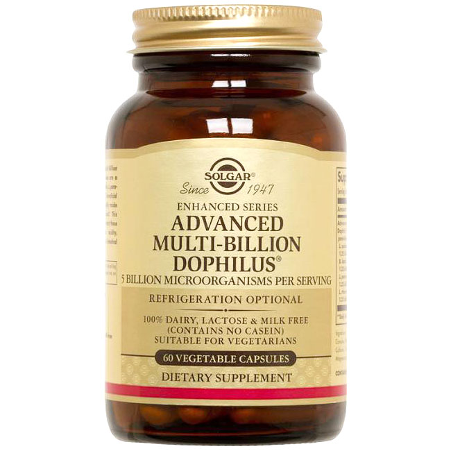 Advanced Multi-Billion Dophilus, 60 Vegetable Capsules, Solgar