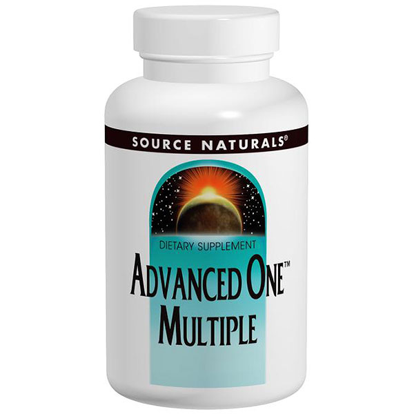 Advanced One Multiple, Multi Vitamins, Minerals, and Nutritional, 60 tabs from Source Naturals