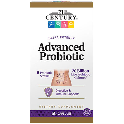 Advanced Probiotic, Ultra Potency, 60 Capsules, 21st Century HealthCare