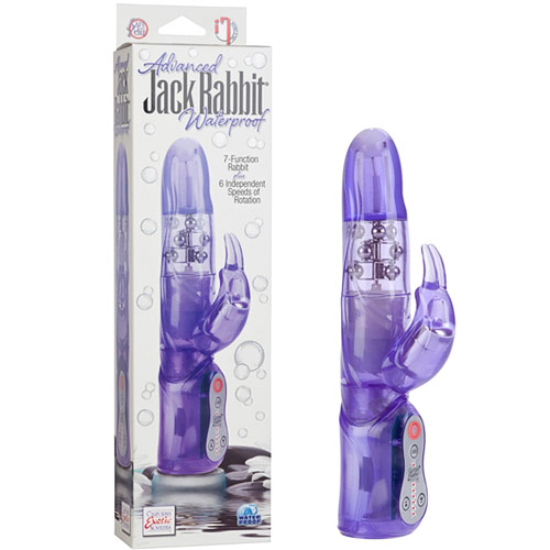 Advanced Waterproof Jack Rabbit Vibrator, Floating Beads, Purple, California Exotic Novelties