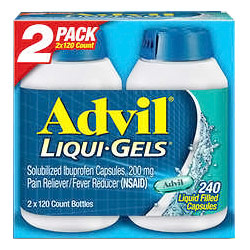 Advil Liqui-Gels Ibuprofen 200 mg - 240 Liquid Filled Capsules