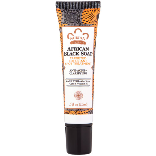 African Black Soap Exfoliant Spot Treatment, Acne & Blemish Gel, 0.5 oz, Nubian Heritage