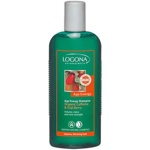 Logona Naturkosmetik Age Energy Shampoo, Organic Caffeine & Goji Berry, 8.5 oz, Logona Naturkosmetik