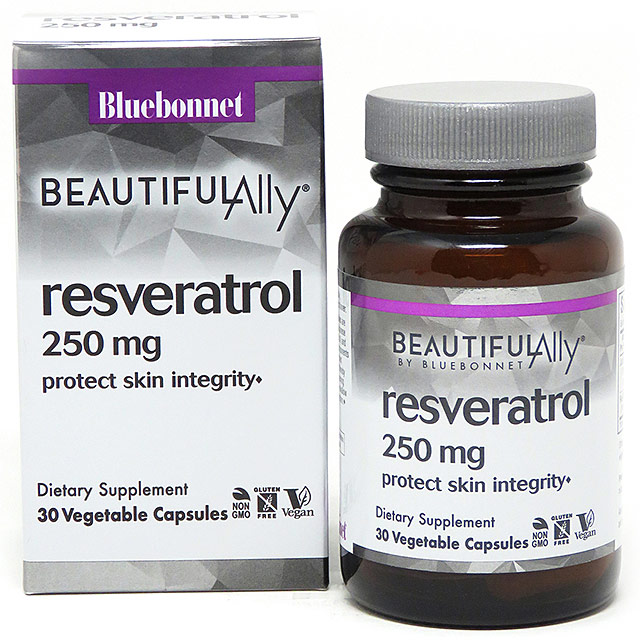 Age-Less Trans-Resveratrol 250 mg, 30 Vegetable Capsules, Bluebonnet Nutrition