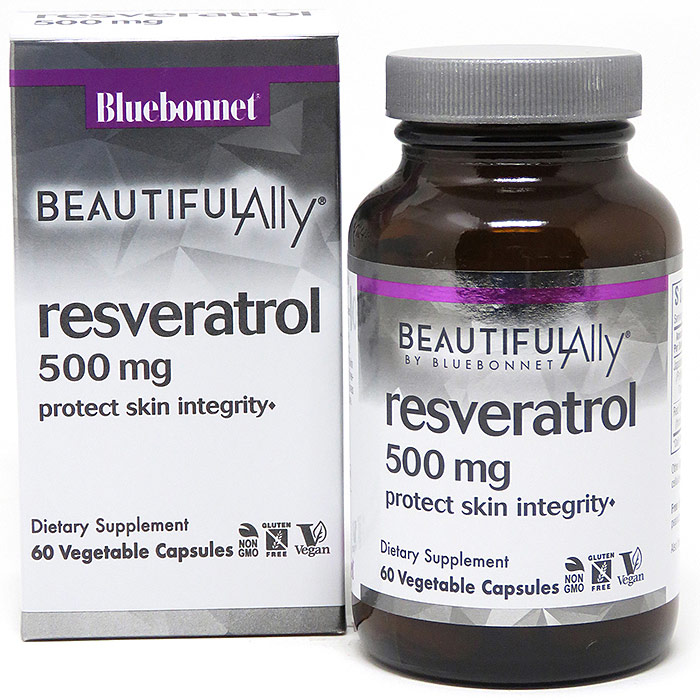 Age-Less Trans-Resveratrol 500 mg, 60 Vegetable Capsules, Bluebonnet Nutrition