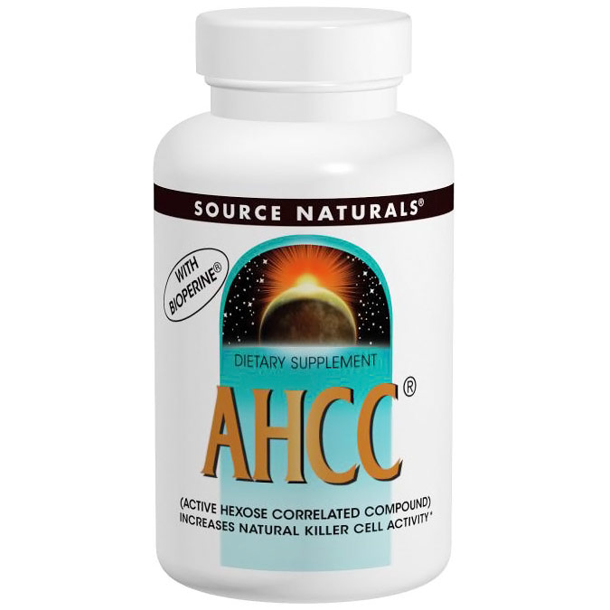 AHCC Active Hexose Correlated Compound 500mg w/Bioperine 60 caps from Source Naturals