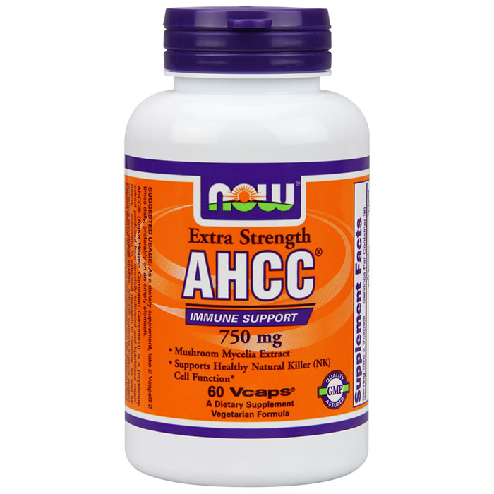 AHCC 750 mg, 60 Vcaps, NOW Foods