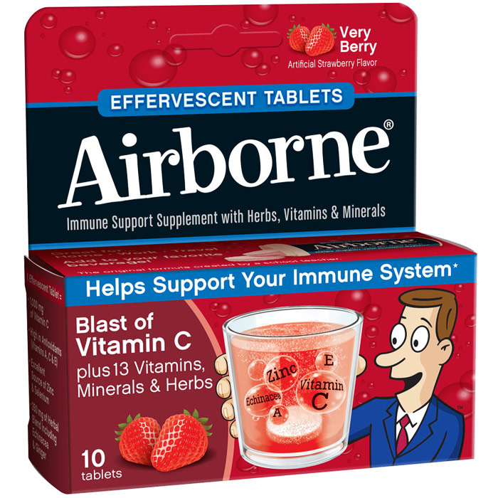 Airborne Effervescent Tablets - Very Berry, 10 Tablets