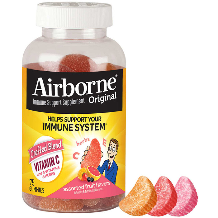 Airborne Immune Support Supplement, Original, 75 Gummies
