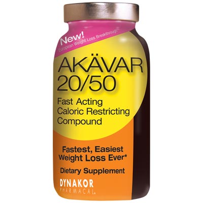 Akavar 20/50, European Weight-Loss Breakthrough, 72 Tablets, Dynakor