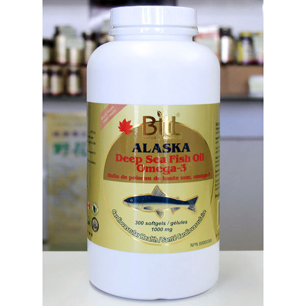 Alaska Deep Sea Fish Oil Omega-3, 300 Softgels, Bill Natural Sources