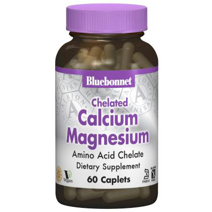 Albion Chelated Calcium Magnesium, 60 Caplets, Bluebonnet Nutrition