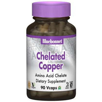 Albion Chelated Copper 3 mg, 90 Vcaps, Bluebonnet Nutrition