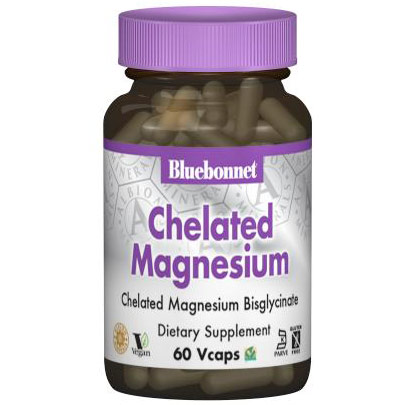 Albion Chelated Magnesium 100 mg, 60 Vcaps, Bluebonnet Nutrition