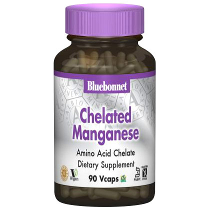 Albion Chelated Manganese 10 mg, 90 Vcaps, Bluebonnet Nutrition