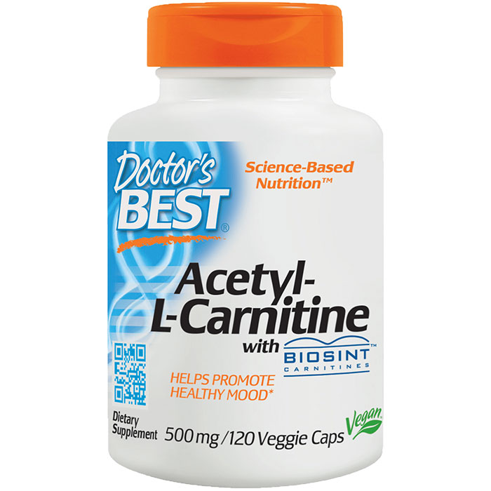 Aceteyl-L-Carnitine 500 mg ALC, 120 Vegetarian Capsules, Doctors Best