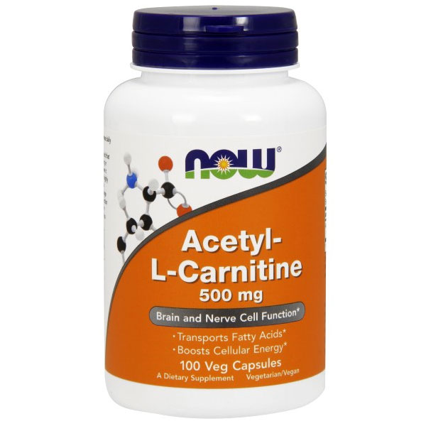 NOW Foods ALC Acetyl L Carnitine 500 mg 100 Caps, NOW Foods