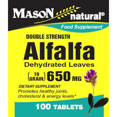 Alfalfa 650 mg, 100 Tablets, Mason Natural