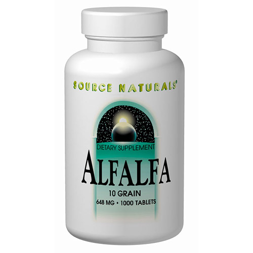Alfalfa 10 Grain 648mg 1000 tabs from Source Naturals