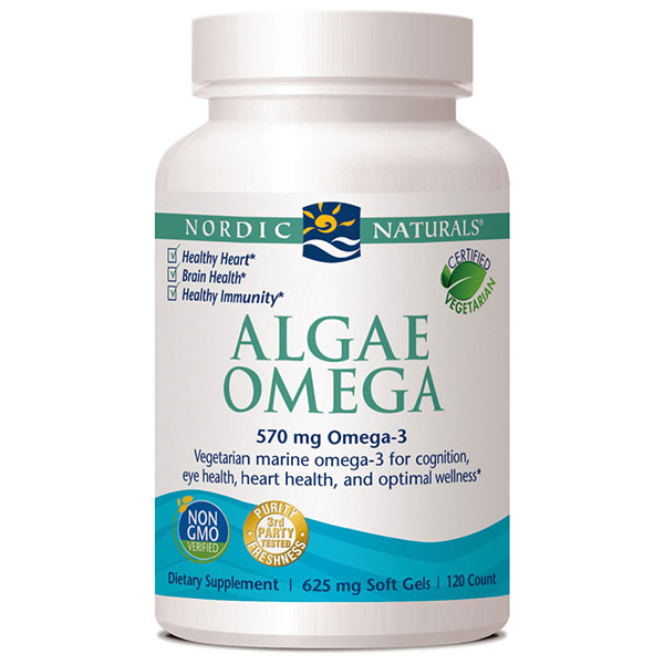 Algae Omega, Vegetarian Omega-3, 120 Softgels, Nordic Naturals