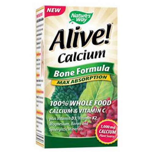 Alive! Calcium, Whole Food, Enhanced Absorption, 60 Tablets, Natures Way