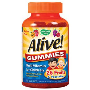 Nature's Way Alive! Children's Multi-Vitamin Gummy Chewable, 90 Gummies, Nature's Way