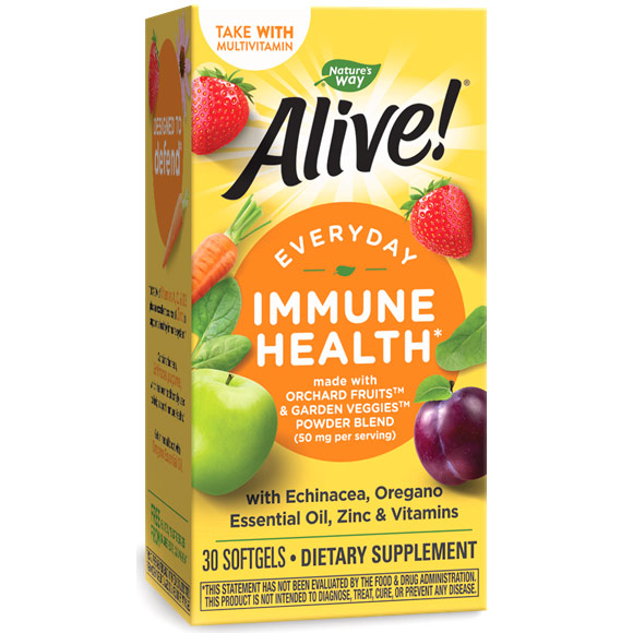 Alive! Everyday Immune Health, 30 Softgels, Natures Way