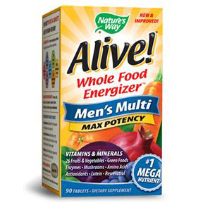 Alive Mens Multi Vitamins Max Potency, 90 Tablets, Natures Way