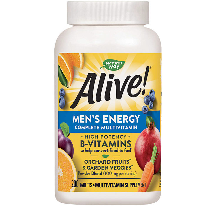 Alive! Mens Multi-Vitamin, Value Size, 180 Tablets, Natures Way