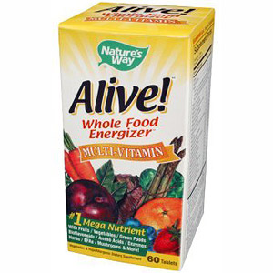 Alive! MultiVitamin Whole Food Energizer (with iron) 180 tabs from Natures Way