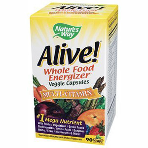 Alive! MultiVitamin Whole Food Energizer (with iron) 90 vegicaps from Natures Way