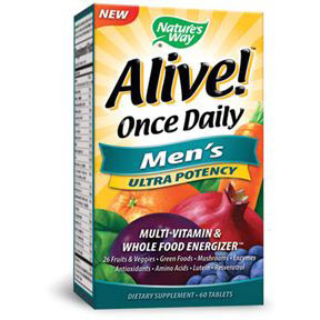 Alive! Once Daily Mens Multi-Vitamin, 60 Tablets, Natures Way