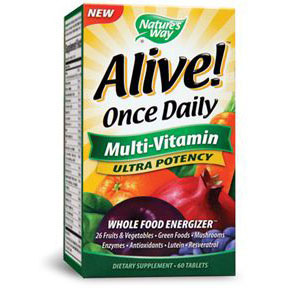 Alive! Once Daily Multi-Vitamin, 60 Tablets, Natures Way