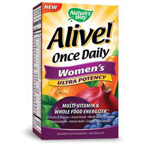 Alive! Once Daily Womens Multi-Vitamin, 60 Tablets, Natures Way