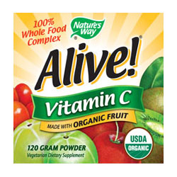 Alive! Organic Vitamin C Powder, 120 g, Natures Way