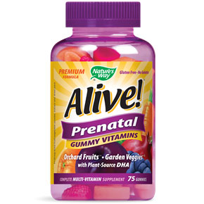 Alive! Prenatal Gummy Vitamins, 75 Gummies, Natures Way
